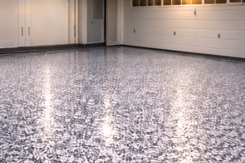 Garage floor after epoxy