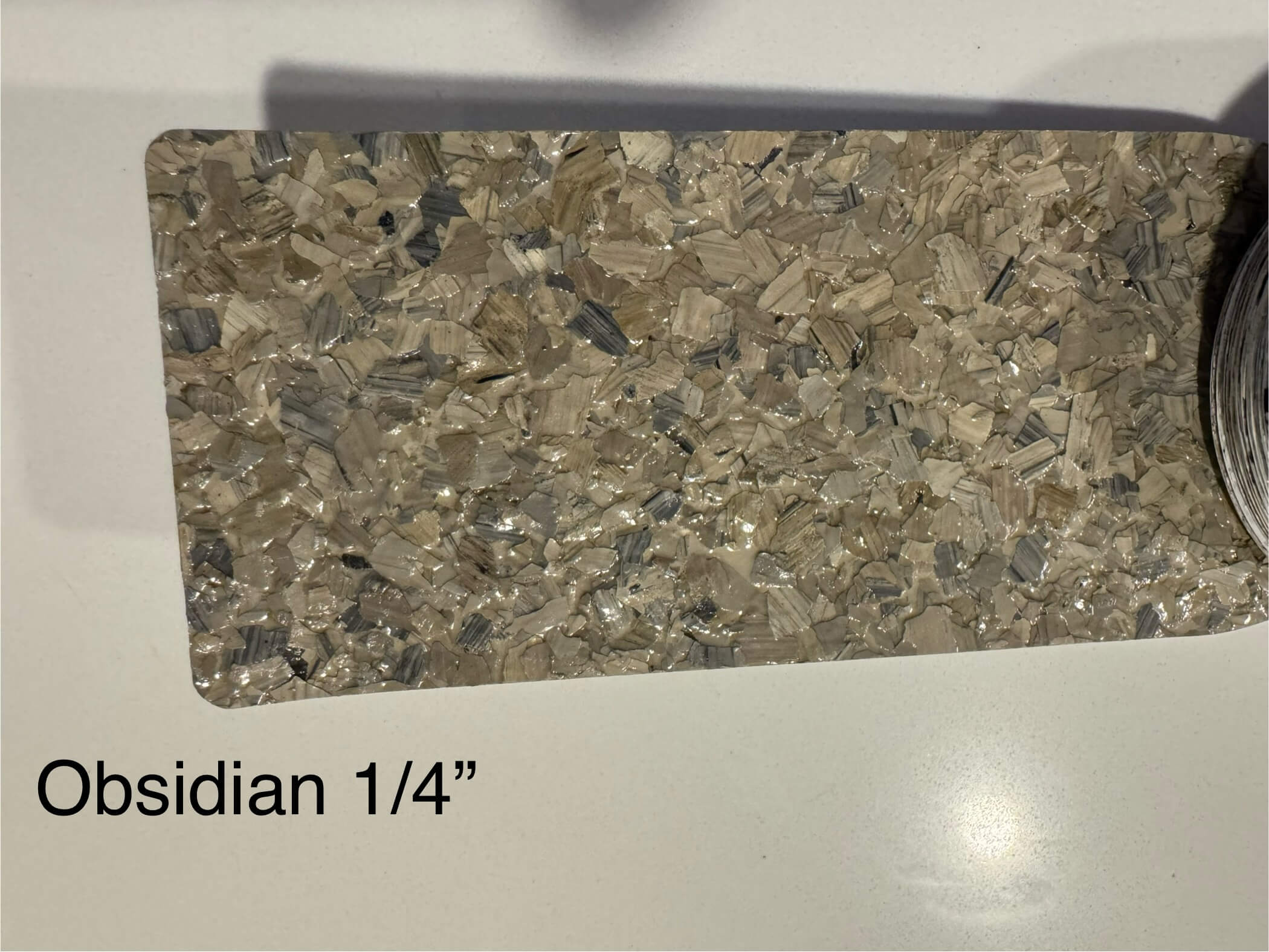 Obsidian 1/4 inch flake